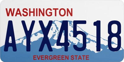 WA license plate AYX4518