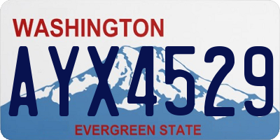 WA license plate AYX4529