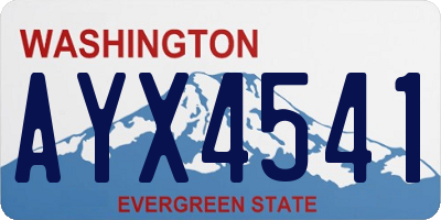 WA license plate AYX4541