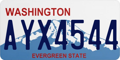 WA license plate AYX4544