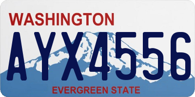 WA license plate AYX4556