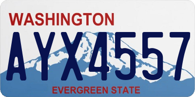 WA license plate AYX4557