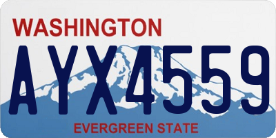 WA license plate AYX4559