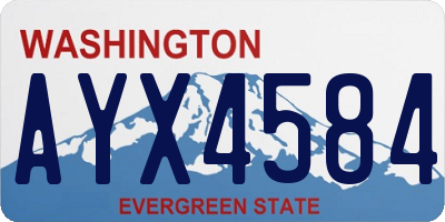 WA license plate AYX4584