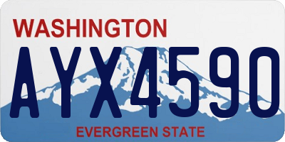 WA license plate AYX4590