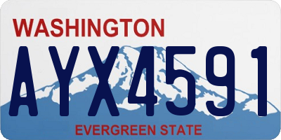 WA license plate AYX4591