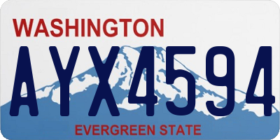 WA license plate AYX4594