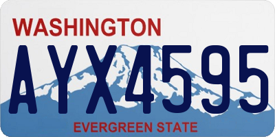 WA license plate AYX4595