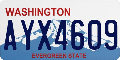 WA license plate AYX4609