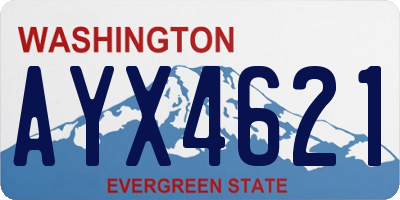 WA license plate AYX4621