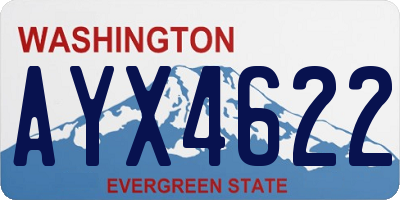 WA license plate AYX4622