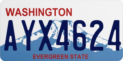 WA license plate AYX4624