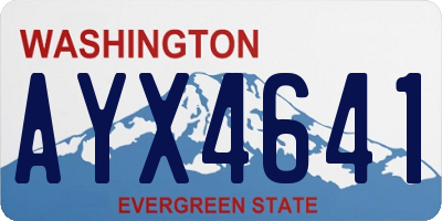 WA license plate AYX4641