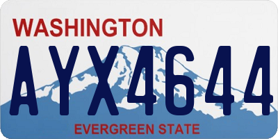 WA license plate AYX4644