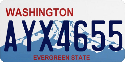 WA license plate AYX4655