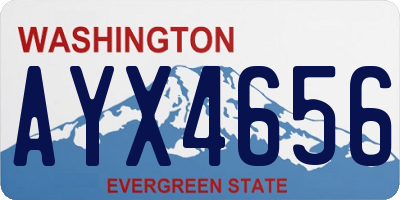 WA license plate AYX4656