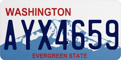 WA license plate AYX4659