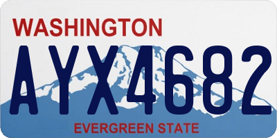 WA license plate AYX4682