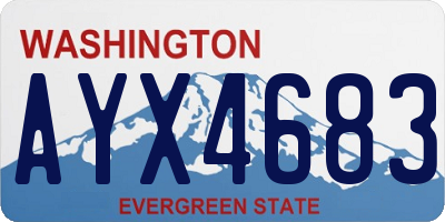 WA license plate AYX4683