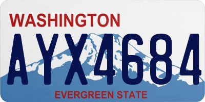 WA license plate AYX4684