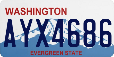 WA license plate AYX4686