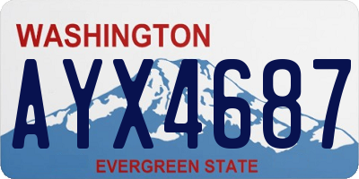 WA license plate AYX4687