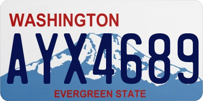 WA license plate AYX4689