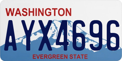 WA license plate AYX4696