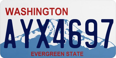 WA license plate AYX4697