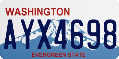 WA license plate AYX4698