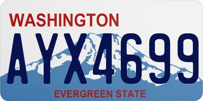 WA license plate AYX4699