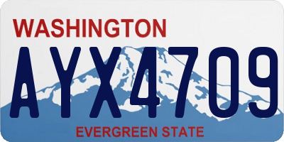 WA license plate AYX4709