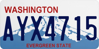 WA license plate AYX4715