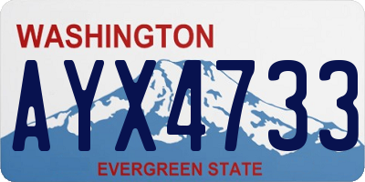 WA license plate AYX4733