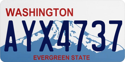 WA license plate AYX4737