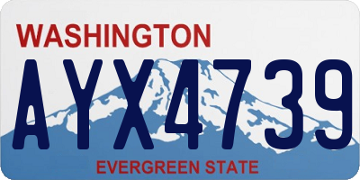 WA license plate AYX4739