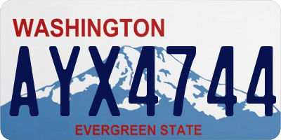 WA license plate AYX4744