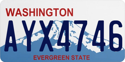 WA license plate AYX4746