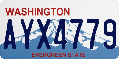 WA license plate AYX4779