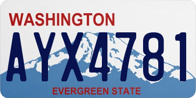 WA license plate AYX4781