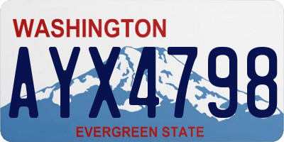 WA license plate AYX4798