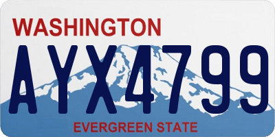 WA license plate AYX4799