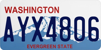 WA license plate AYX4806