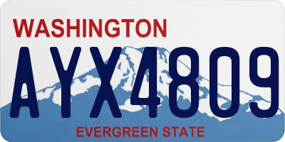 WA license plate AYX4809