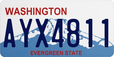 WA license plate AYX4811