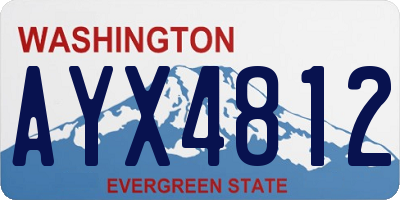 WA license plate AYX4812