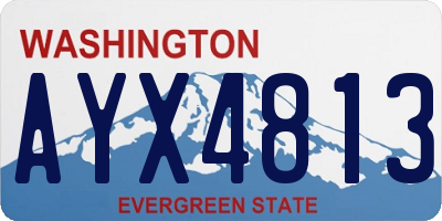 WA license plate AYX4813