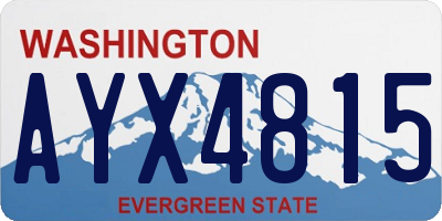 WA license plate AYX4815