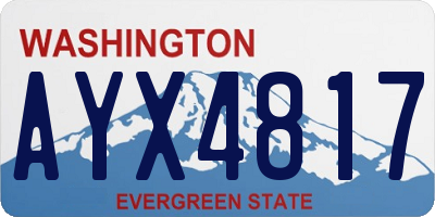 WA license plate AYX4817