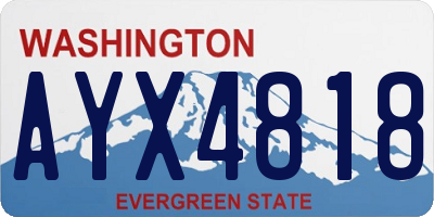 WA license plate AYX4818